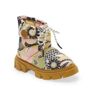 Farm Rio Sand Vintage Forest Lug Sole Boots Size 9